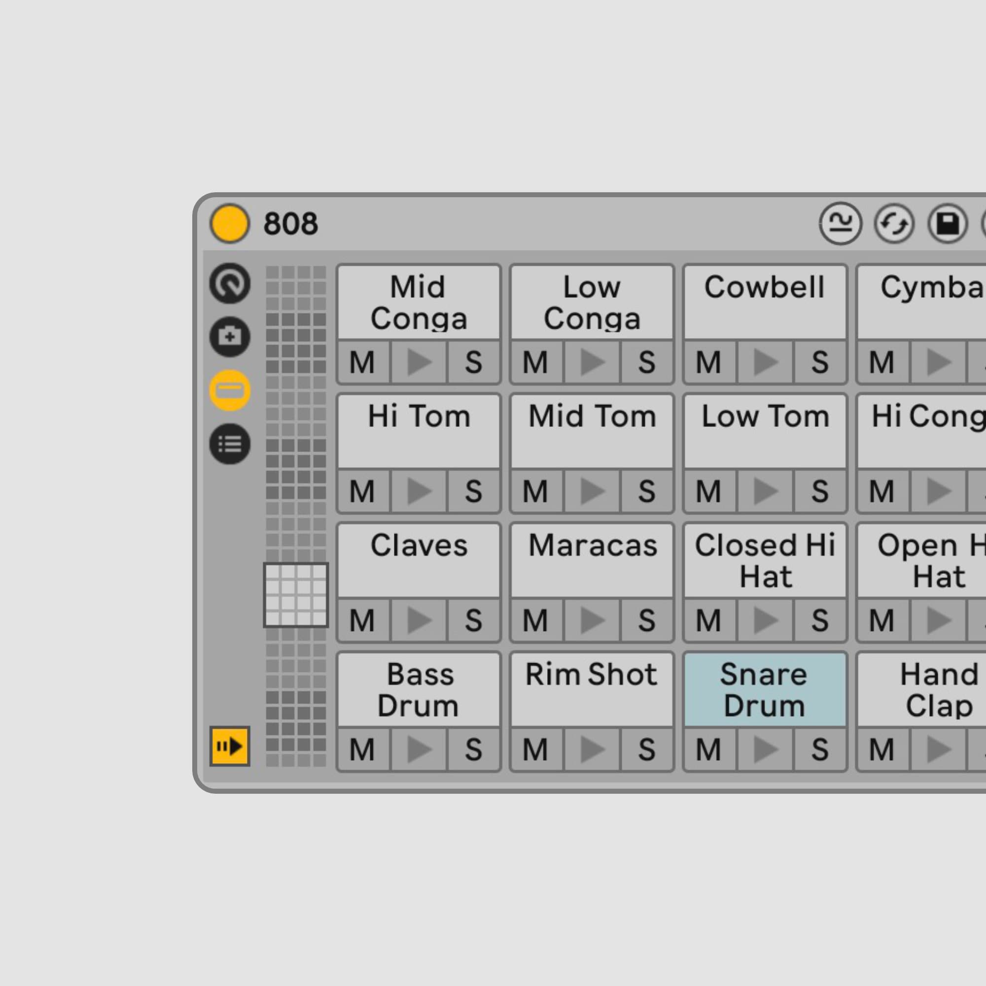 An 808 Ableton Live Drum Rack