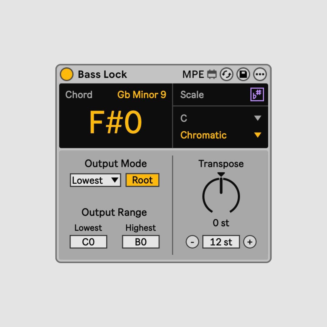 Isolate a MIDI bass note from multiple notes of your choosing and transpose it to the sub octave.