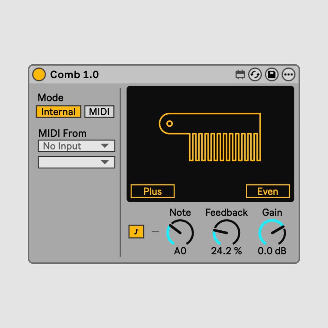 A simple comb filter with deceptive depth and possibility.