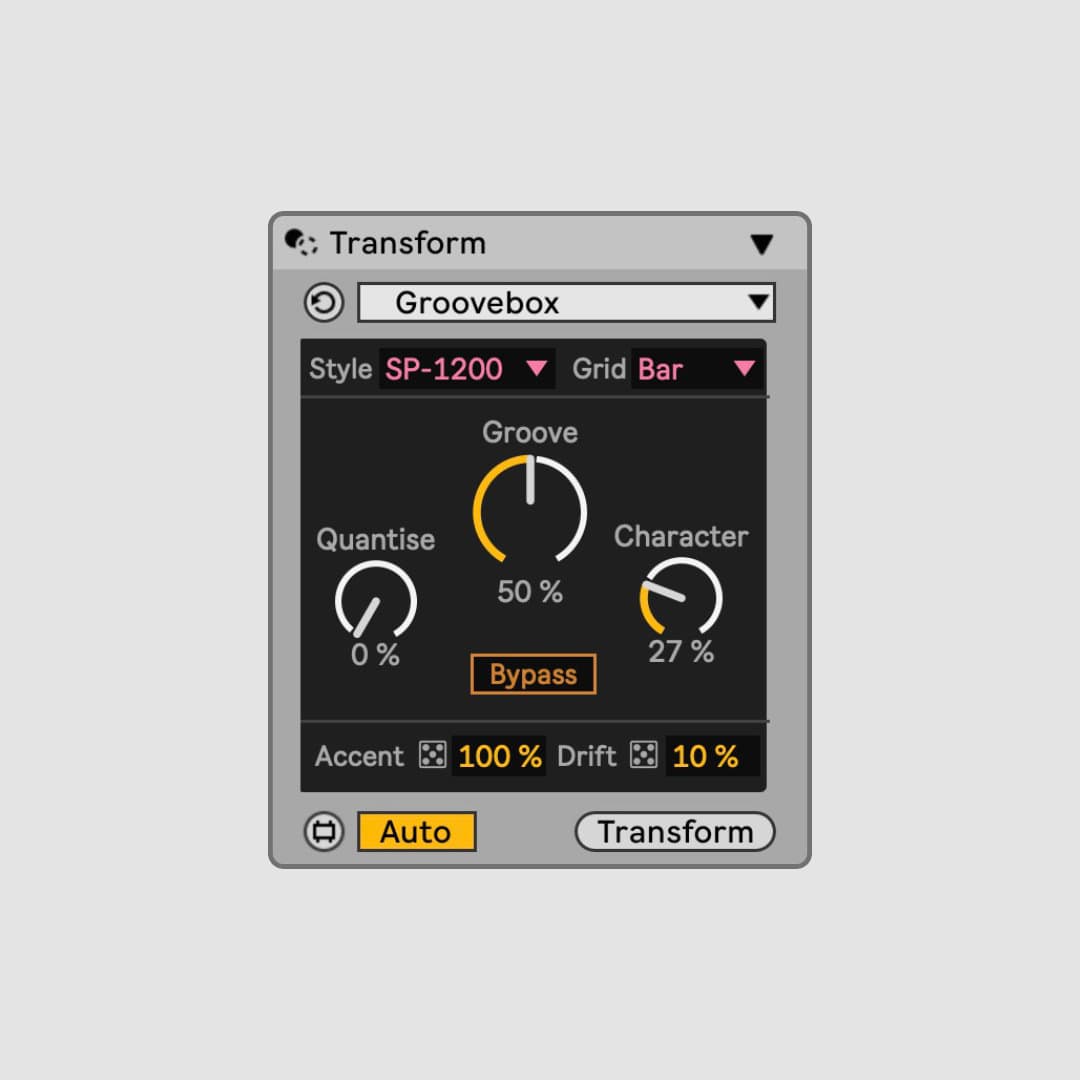 Reshape existing clips with the timing, feel and quirks of legendary drum machines with a twist.