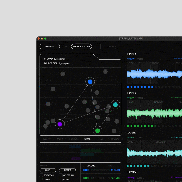 Generate new sounds sounds through stochastic sample layering.