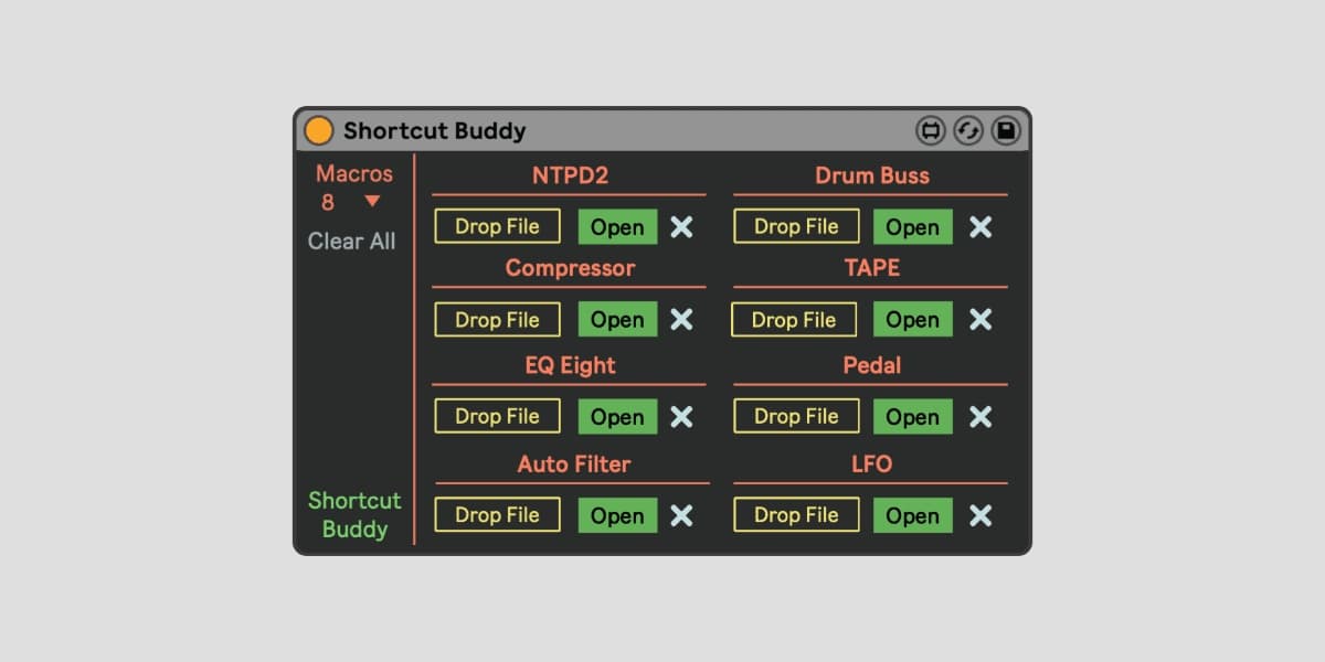 Noir Labs Shortcut Buddy Max For Live Device Banner