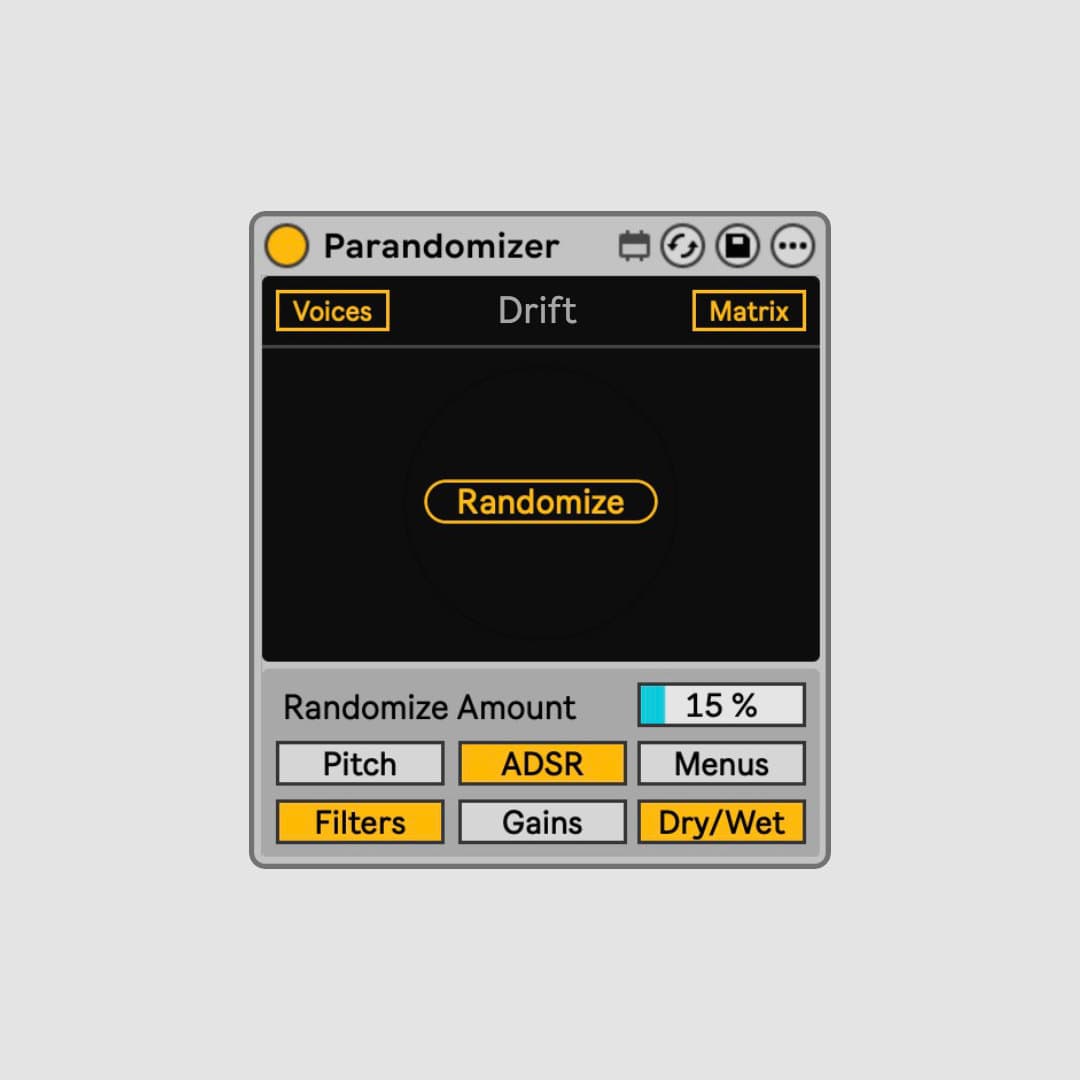 A utility that randomizes all desired parameters of any device or plugin selected.