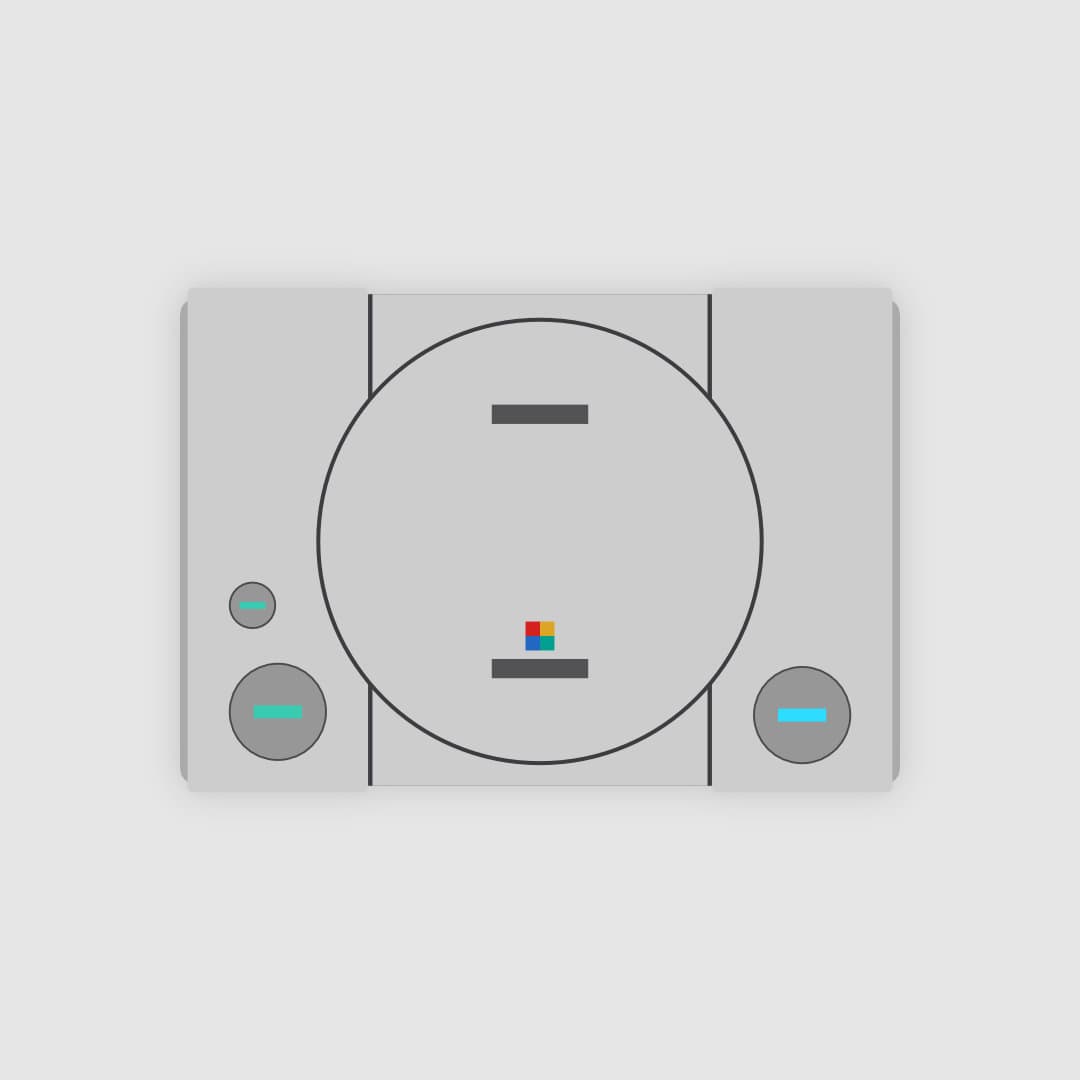 Minimal PlayStation 1 graphic