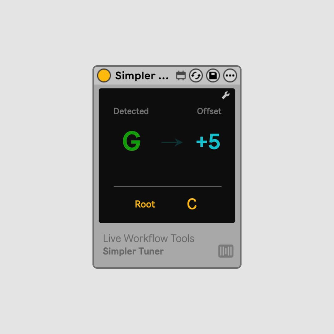 Simpler Tuner analyzes the audio of your sample directly and retunes Ableton’s Simpler so everything plays in key.