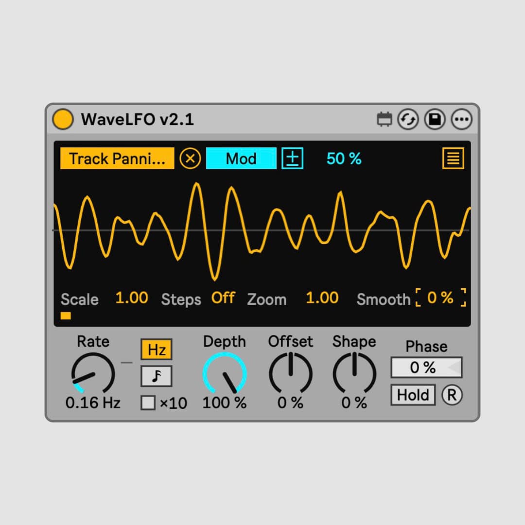 Modulate anything in Live using an LFO generated from audio samples.